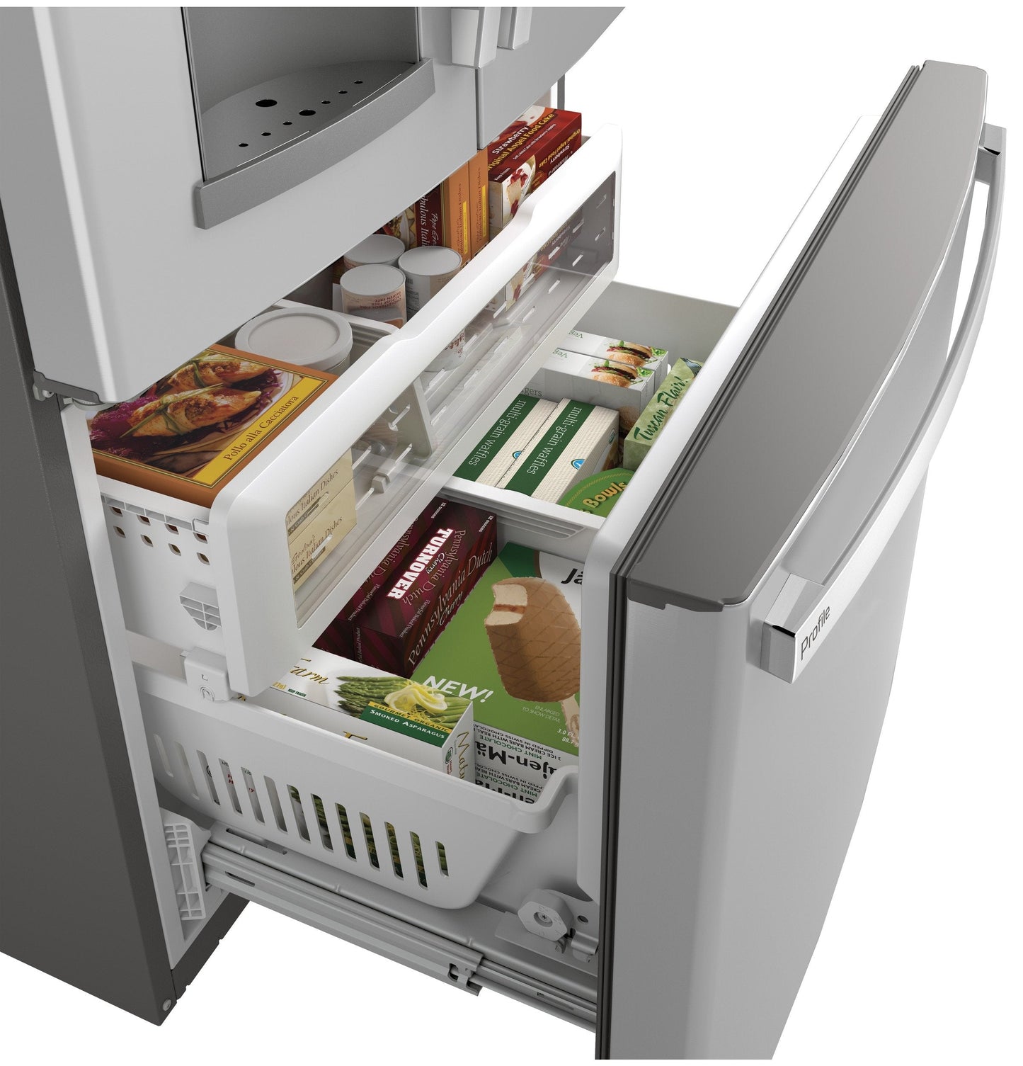 GE Profile™ Series ENERGY STAR® 27.7 Cu. Ft. Fingerprint Resistant French-Door Refrigerator with Hands-Free AutoFill