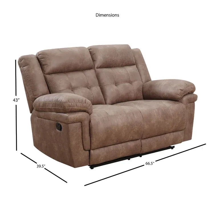 Elida 66'' Pillow Top Arm Reclining Loveseat