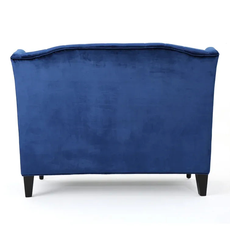 Carolina 50.25'' Velvet Recessed Arm Loveseat