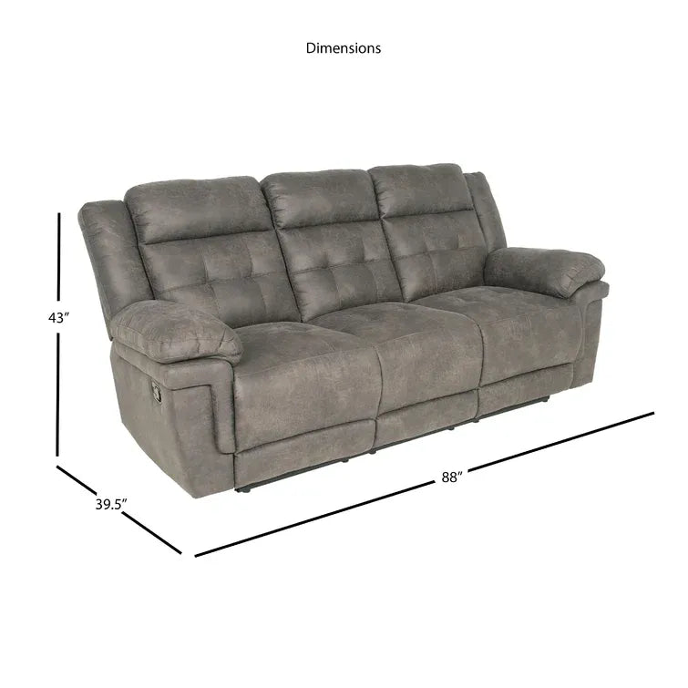 Elida 88'' Pillow Top Arm Reclining Loveseat