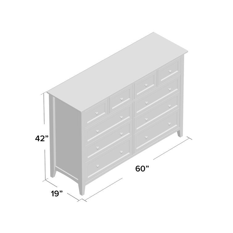 Mowgli 8 Drawer 60'' W Double Dresser