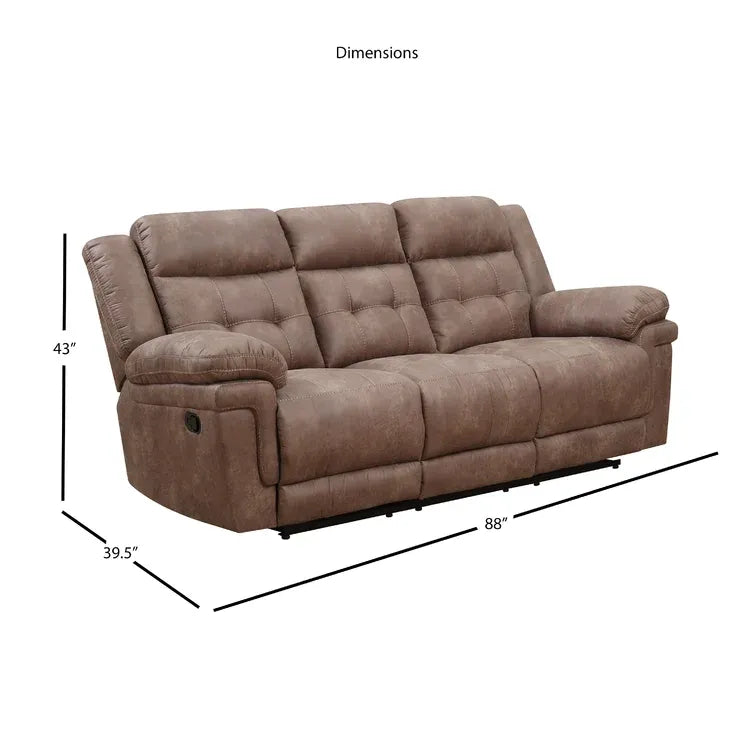 Elida 88'' Pillow Top Arm Reclining Loveseat